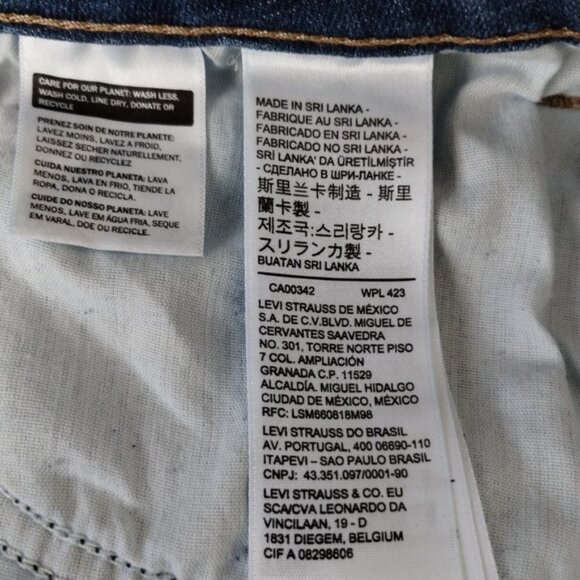 Levi's 721 Skinny Jeans Size 33 (34x29) Blue High Rise - Picture 7 of 14